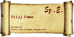 Szijj Emma névjegykártya